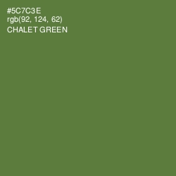 #5C7C3E - Chalet Green Color Image